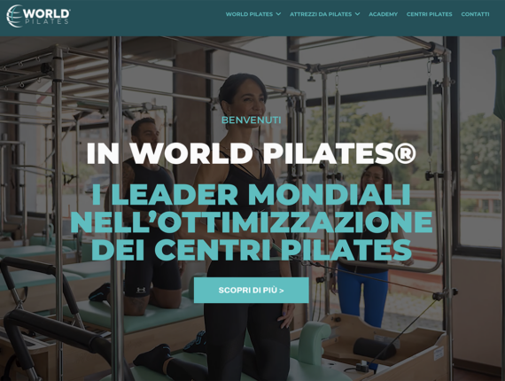 Homepage del sito di World Pilates